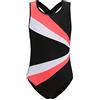 SEAUR - Tuta da ginnastica da bambina, a maniche lunghe, colore nero, senza maniche, danza, balletto, yoga, abbigliamento classico, maglia da ginnastica, 5-14 anni, Rosa-Weiß-Scharz, 11-12 Anni