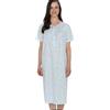 Linclalor.Camicia Notte in Stoffa Manica Corta 100% Cotone Manica Raglan Serafino Art.30825 (58, Cielo)