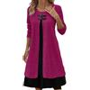 shownicer Vestito Maglioni Donna Invernale Elegante Manica Lunga Girocollo Maglione Vestito Casual Linea-A Knitted Dress per Autunno Inverno
