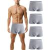 HOEREV Boxer da Uomo in Modale Super Morbido, Confezione da 4,4Grigio,L