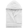 Corredocasa Accappatoio Unisex in Spugna Uomo -Donna con Cappuccio e Tasche - Morbido, Assorbente e Idrofilo - Tinta Unita, Lavabile a 60°C - Ideale per Casa, Palestra, Spa (L Bianco)