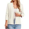 GRACE KARIN Cardigan Corto da Donna Blazer Vintage Elegante Giacca Estiva Casual Bolero Cardigan per Il Tempo Libero Ufficio M Beige -2