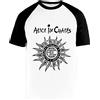GUNMANTOR Vintage Alice in Chains Sun Faded Maglietta da Baseball Bianca Girocollo a Maniche
