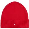 Tommy Hilfiger TH Flag Pima Cotton Beanie Color City Yellow, One Size ZE1 - City Yellow One Size