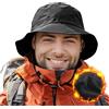 Comhats - Berretto invernale unisex impermeabile, caldo berretto in pile per pescatori - Cappelli da pioggia per uomo e donna - Regolabile | Pieghevole | Antivento, XL/XXL