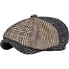 SDIUAKBV Berretto Strillone Berretti da Strillone Unisex con Cuciture a griglia Uomo Cappelli Pittore Berretti Primaverili e Autunnali Hip Hop