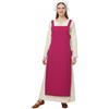 BPURB Grembiule medievale da donna, stile vichingo, grembiule da pirata con lacci laterali, costume da contadina, Rosso rosato, XL
