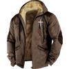generisch Jaket - Giacca invernale da uomo, impermeabile, antivento, calda fodera in pile con cappuccio, giacca invernale da uomo