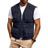 Oanviso Gilet Smanicato Uomo Estivo Leggero Sportivo Multitasche da Lavoro Traspirante All'aperto Pesca Viaggio Giubbotto Senza Maniche Cronista Caccia Fotografi Safari B Blu Scuro XXL
