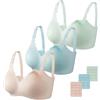 Dresime Reggiseni Allattamento, 3 Pezzi Reggiseno per maternità Senza Fili Ultra Comfort Reggiseni di Gravidanza per Le Donne