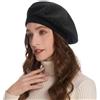 ZLYC Berretto Invernale da Donna, Berretto Francese, Doppio Strato, Caldo Beret