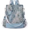 Pagezol Zaini da donna, antifurto, zaino da donna, borse a tracolla da donna, zaino in nylon impermeabile, zaino da viaggio casual, zaino da viaggio leggero, borsa da scuola per ragazze, B-blu
