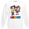 La Maglieria in Esclusiva! Nuova Felpa Girocollo Youtuber Fumetto Lui Bambino e Sofi Bambina da Italia! No China! Regalo Compleanno v.11 (7-8 Anni)