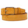 Emila Cintura scamosciata giallo senape uomo in vera pelle cinta camoscio artigianale casual 3,5 cm con fibbia per jeans abiti da ragazzo made in italy belt classica elegante gialla Camoscio