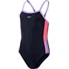 Speedo Costume da bagno da bagno per bambina con cinturino sottile blu navy/viola