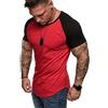 WAZZAP Uomo Palestra Maglietta a Manica Corta Muscolo Bodybuilding Fitness Sport Raglan T-Shirt