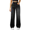 Generic Jeans baggy da donna a vita alta - Jeans da donna con elastico in vita, jeans slip-on a gamba larga, pantaloni jeans stretch a vita bassa, pantaloni baggy da jogging per ragazze adolescenti, jeans