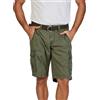 Timezone MaguireTZ - Pantaloncini cargo da uomo con cintura, vestibilità normale, pantaloni corti, pantaloncini cargo estivi, 100% cotone, beige, grigio, verde, blu, 29, 30, 31, 32, 33, 34, 36, 38, 40