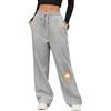PASUDA Pantaloni Tuta Donna Pantaloni Termici Invernali Casual Larghi Pantaloni Jogging a Vita Alta Pantalon Sportivi Lungo Comodi in Pile Gamba Larga Jogger con Tasche e Coulisse (Grigio Chiaro, XL)