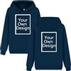 ALRRGPB Felpa Personalizzata per Uomini e Donne Felpa Personalizzata Il Tuo Design Stampa Fai da Te Autunno Inverno Hooded Front & Back
