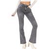 Nina Carter P079 Jeans da Donna Bootcut - Jeans Svasati con Taglio Flared Moderno (Grigio (P079-17), XXL)