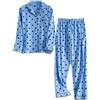 Uwdiohq Da Donna in Flanella, Set di Pantaloni Cotone Spazzolato con Bottoni, Taglia S XL, Abbigliamento Notte, Caldo E Accogliente, Invernale Pigiamini Bambine (Dark Blue, XXXL) Pigiami Pigiama