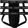Calvin Klein Cinturino Jock in Cotone Elasticizzato da 3 Pezzi Sospensorio Uomo (Pacco da 3)