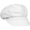 Seeberger Berretto Newsboy Azalee Donna - Cotton cap Estivo con Visiera, Fodera Estate Primavera/Estate - Taglia Unica Bianco