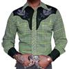 Oanviso Camicie Casual Uomo Stile Cowboy Stampa Vintage Camicia Moda Regular Fit Abbigliamento Carnevale Maniche Lunghe Camicette Western con Bottoni B 03 M