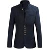 sutelang lurryly Blazer - Colletto alto da uomo, a maniche lunghe, elegante, con bottoni, semplice, autunno e inverno, tinta unita, casual, costume da Cargo Blazer Top