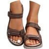 Generico Sandali Trekking Donna, Sandali Ortopedico Donna Estive con Adjustable Strappo Estivi Leggere Comode in Cuoio Artificiale Zeppa Vintage Mare Scarpe Versatili