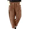 Generico Leggins Felpati Premaman Pantaloni Donna Comodi Pantaloni Capispalla Larghi in Velluto a Coste alla Grandi in Vita Elastica Autunno e Inverno da Donna Jeggings Estivi (Brown, S)