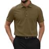 Generic Breeze - Polo da uomo a maniche corte, estiva, per il tempo libero, traspirante, ad asciugatura rapida, per tennis, sport, marrone, XL