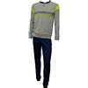 Sergio Tacchini Pigiama Uomo Invernale, Pigiama Uomo Caldo Cotone, Tuta Uomo Casa (34814 Grigio, XXL)