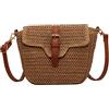 LYEAA Borse a tracolla da donna Borsa a tracolla tessuta estiva Moda Corda di carta fatta a mano Cinghie semplici regolabili Borsa della Boemia (Marrone chiaro)