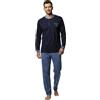 KYROS 3108 Pigiama da Uomo in Cotone Art. KYPU780 Blu XXL
