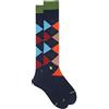 Gallo - Calze Lunghe Uomo Cotone Navy Fantasia Intarsio