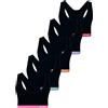 LOREZA ® 5 Reggiseno per Bambina da Allenamento Sportivi in Cotone Reggiseni - Modello 13-10-11 Anni