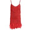 NaLatia Vestito di Piume di Paillettes con Nappe Abito Corto Sexy con Paillettes Senza Maniche da Donna Abito Corto Aderente con Frange Scintillanti da Donna