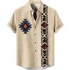 Generico Camicia Uomo Maniche Corte Lino Fantasia Antipiega No Stiro Taglie Forti di Tempo Libero Conformate Estiva Moda Mezza Manica Regular Fit Elasticizzato T Shirt Elegante Con Bottoni