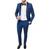 Mat Sartoriale Abito Uomo Sartoriale Blu Slim Fit Vestito Smoking Elegante Cerimonia
