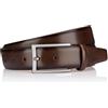 Lindenmann leather belt suit men, suit belt men 35 mm wide, belt suit men, full cowhide leather brown, Farbe/Color:marrone, Size US/EU:Bundweite 120 cm Gesamtlänge 135 cm W 47.5 XXL