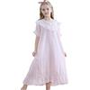 Flwydran Camicia da notte vittoriana per bambine da 3 a 12 anni, rosa, 9-10 Years