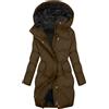 Generico Parka Donna Trench Da Donna Di Media Lunghezza,Cappotto Classico Antivento Giacca Cappotto Lungo Elegante Softshell Coat Calda Con Tasche Traspirante Caldo Leggero Soprabito per Esterni
