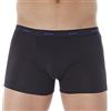 DIM Boxer in Cotone Elasticizzato Traspirante Supporto Ottimale Uomo x3, Ribes Nero/Nero Arancione/Nero Blu, XL