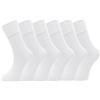 ARG 6 paia di calzini da donna non elastici per diabetici, facili da impugnare, in cotone morbido, per nutrire gonfiore e odemi, taglia 36-40, bianco, Taglia unica