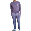 Nottingham Pigiama Uomo 100% Cotone Caldo, Maglia Henley Manica Lunga con Scritta 'Easy', Pantaloni Jogger, Art. PG44508 (IT, Testo, XXL, Regular, Regular, Grigio Scuro)