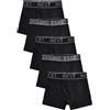 NEXT Ragazzo Confezione da 5 Boxer Aderenti Black with Grey Waistband 5 Anni-6 Anni