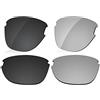 LenzReborn Lente Polarizzata Ricambio per Oakley Frogskins Lite OO9374 Sunglass - Altre opzioni nero scuro + grigio argento Taglia unica