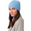 Style & Republic Berretto sportivo in 100% cashmere, taglia unica con circonferenza vita di 44 cm e busta da 6,5 cm, da donna (ICY Blue), Blu ghiacciato, Taglia unica